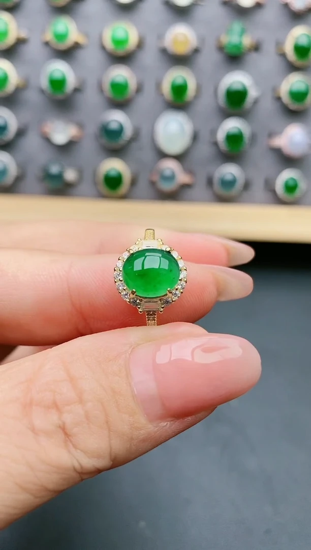 【闪购商品】翡翠戒指银S925镶嵌321321