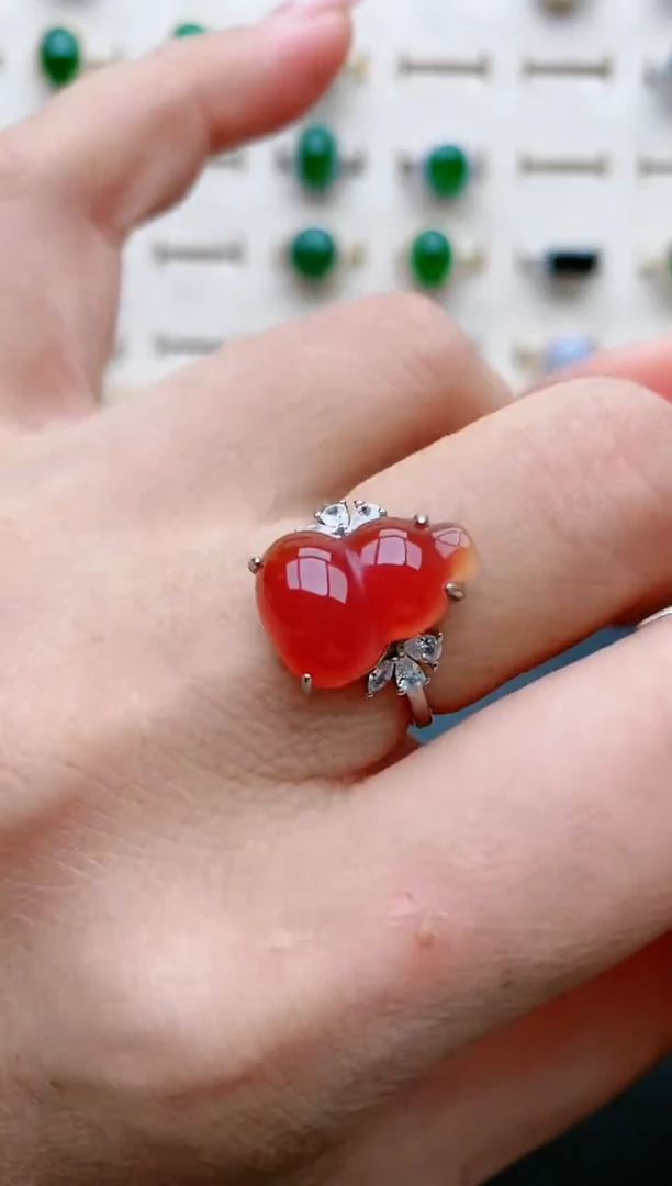 【闪购商品】玛瑙/玉髓戒指银S925镶嵌5080051