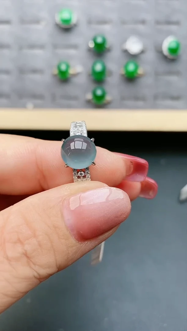 【闪购商品】翡翠戒指银S925镶嵌21321