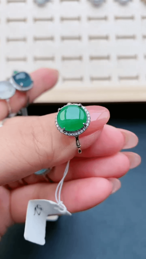 【闪购商品】翡翠戒指银S925镶嵌321231