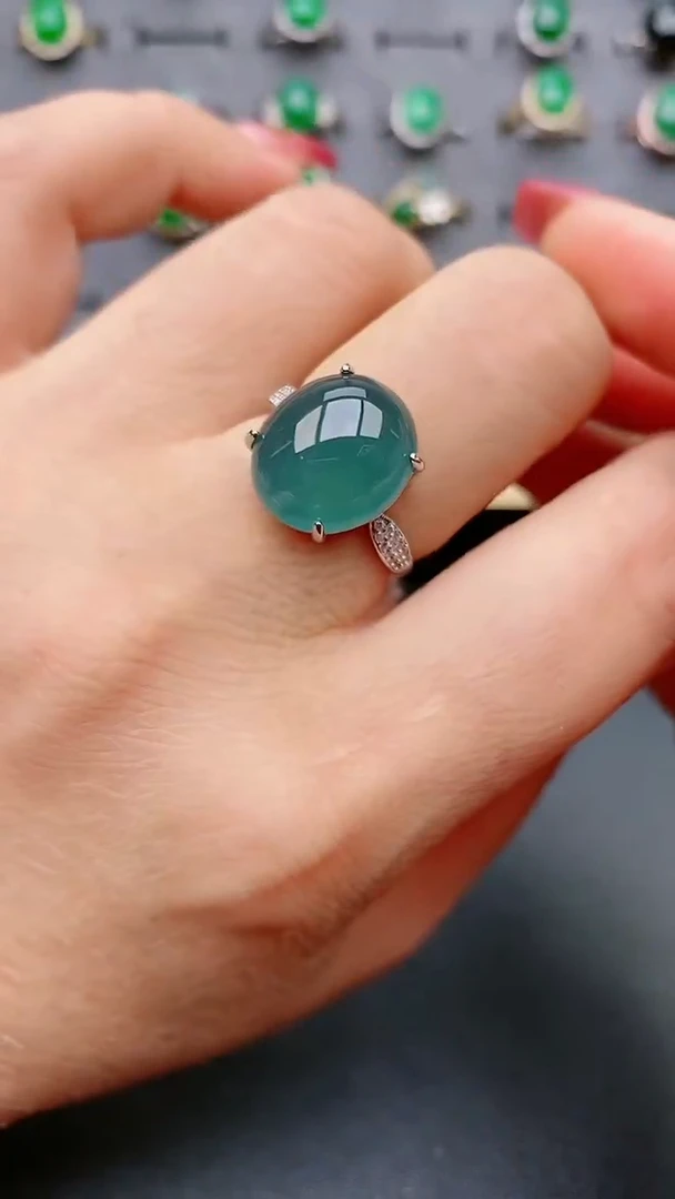 【闪购商品】翡翠戒指银S925镶嵌21321