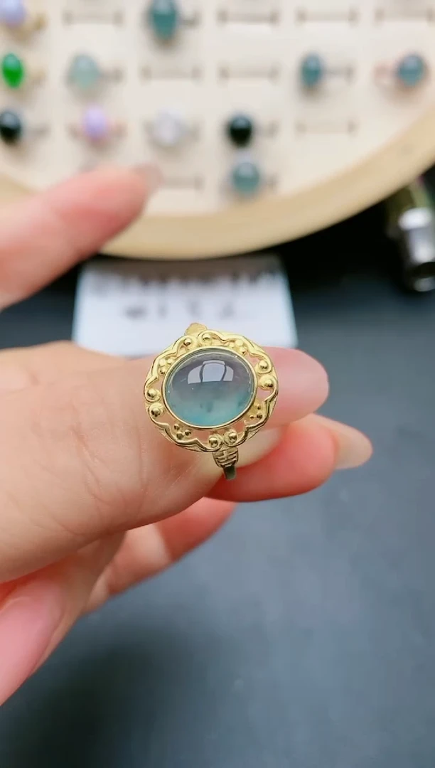 【闪购商品】翡翠戒指银S925镶嵌50800
