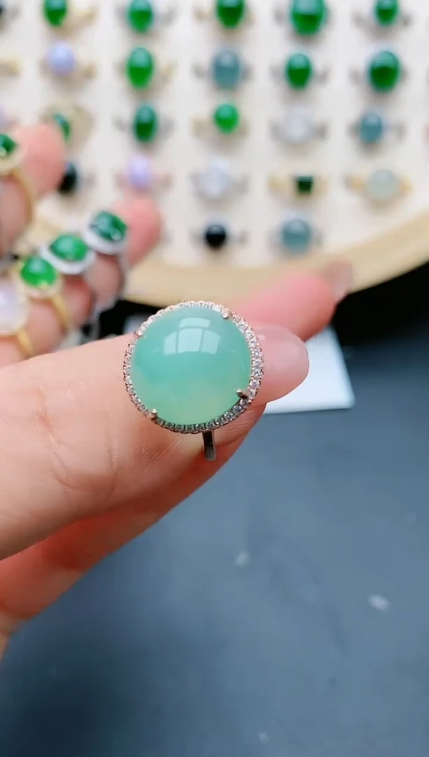 【闪购商品】翡翠戒指银S925镶嵌21321