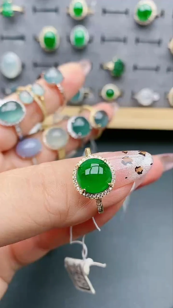【闪购商品】翡翠戒指银S925镶嵌321321