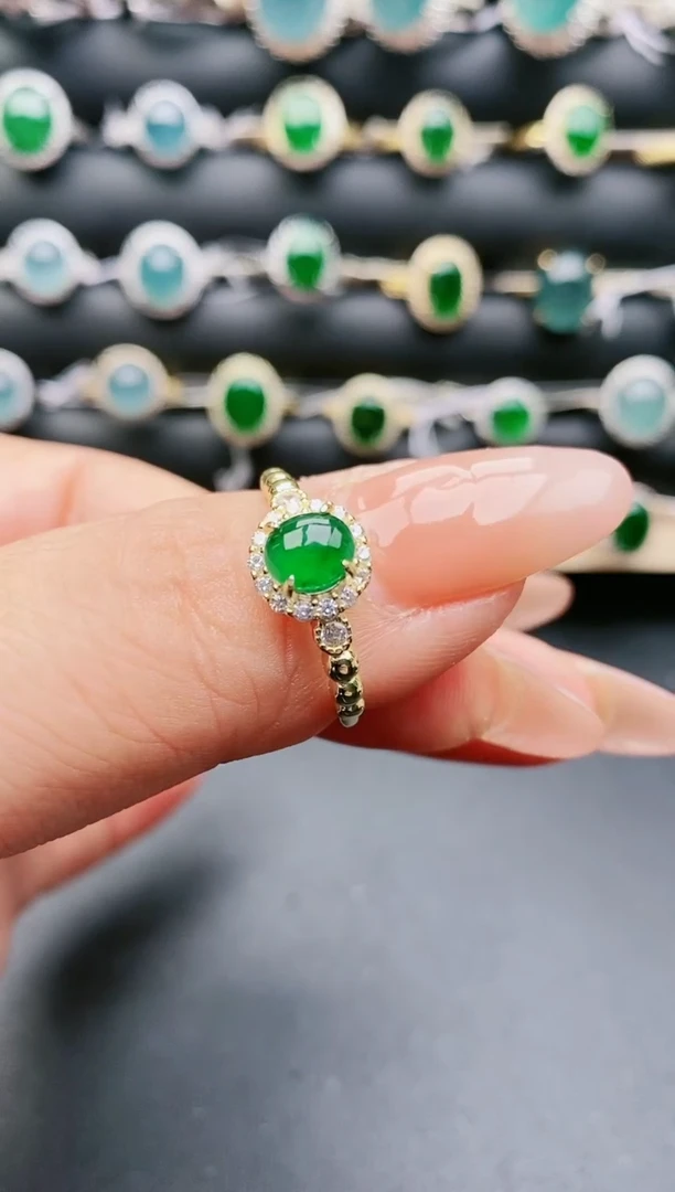 【闪购商品】翡翠戒指银S925镶嵌1