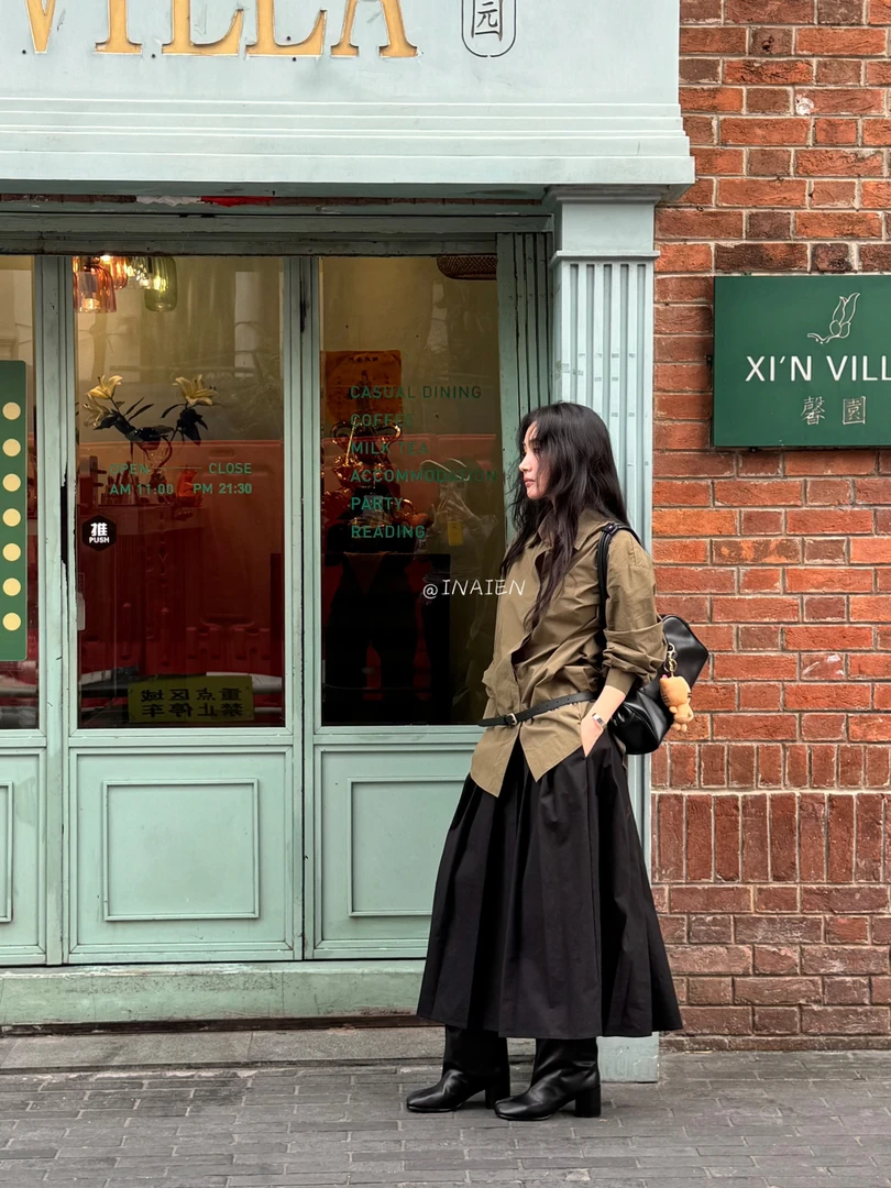 【INAIEN】线上款百褶伞裙(清仓) P3521