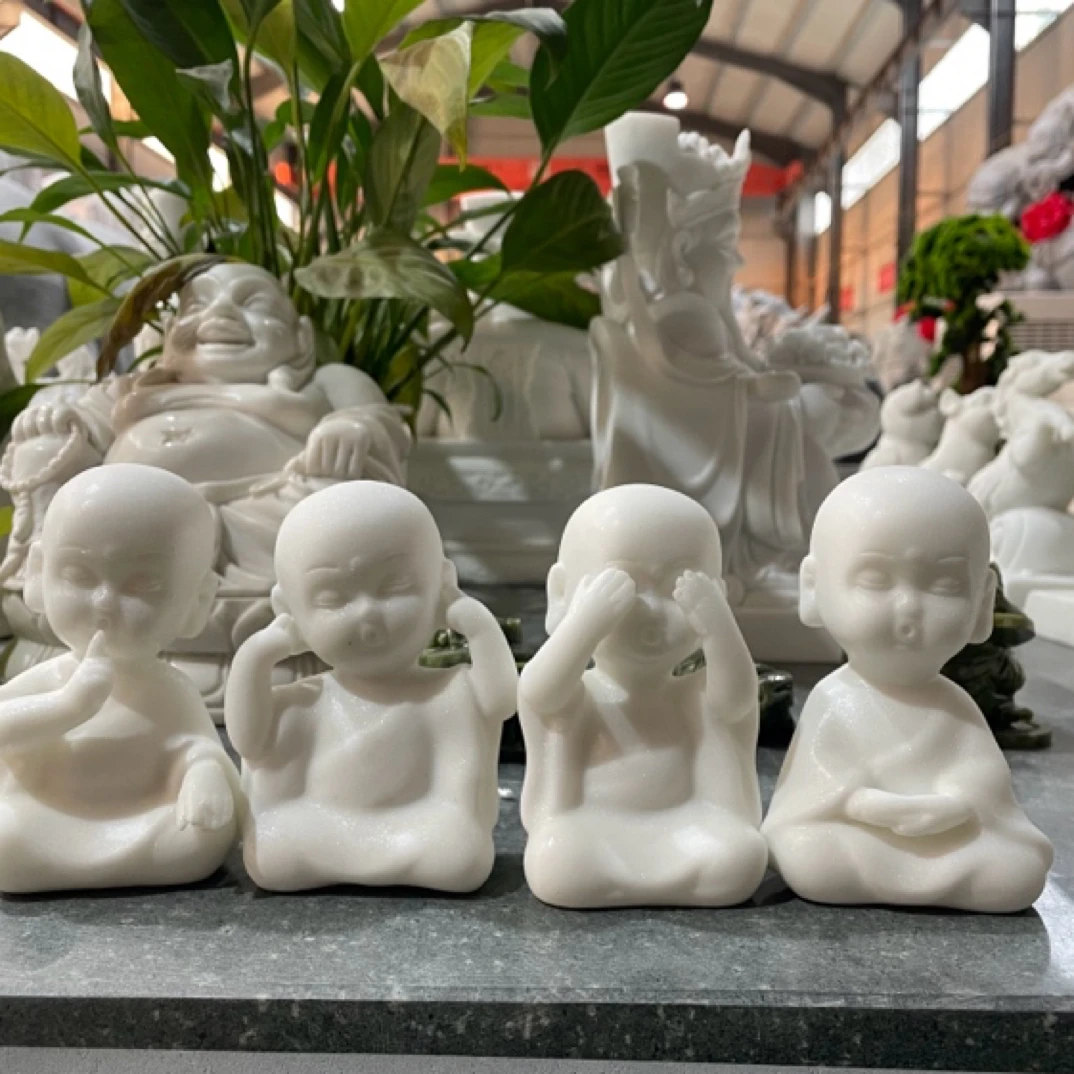 汉白玉茶宠小沙弥不听不说不看不想福利品