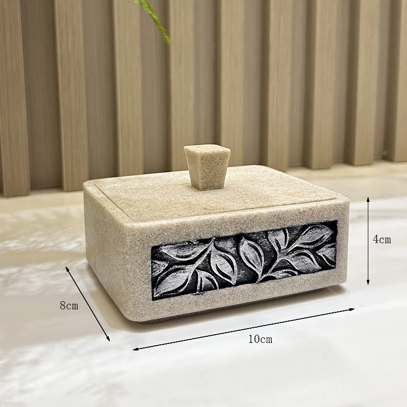 轻奢高级2024新款牙线收纳盒创意棉签盒家用高档客厅牙签筒牙签盒