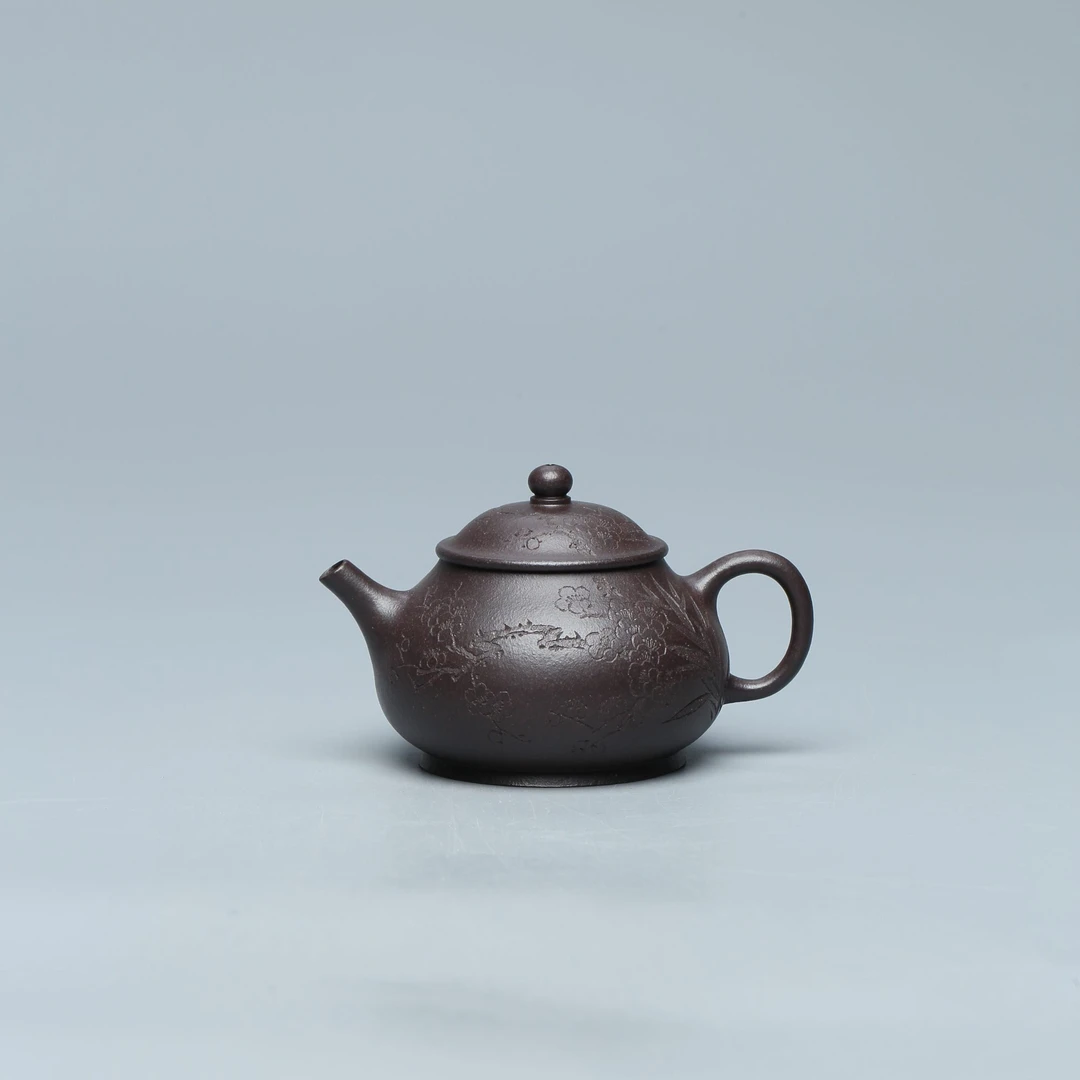 达观FQT39【风起堂】风起堂笠帽黑墩头170cc 紫砂壶 青仓