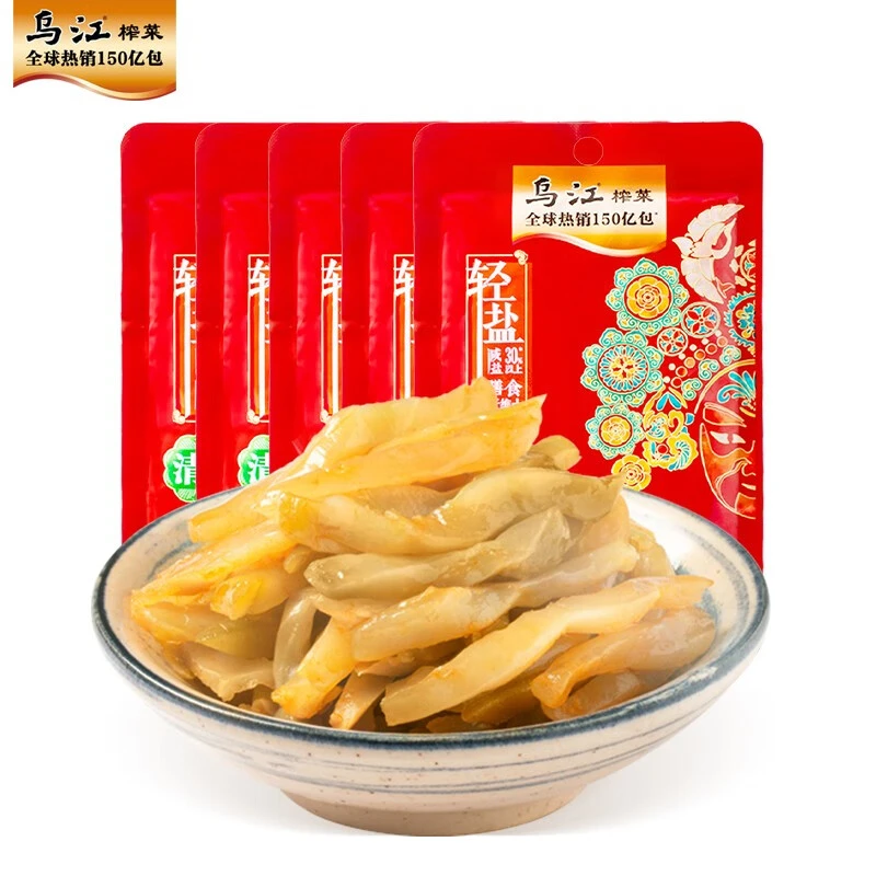 正宗乌江榨菜清爽清淡旗舰轻盐涪陵榨菜丝开味下饭菜80g/袋