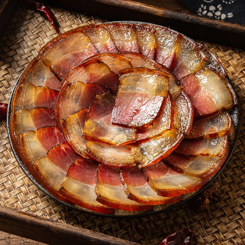 嘴吧铺子石柱农村老腊肉柏树枝烟熏后腿肉重庆腊二刀肉