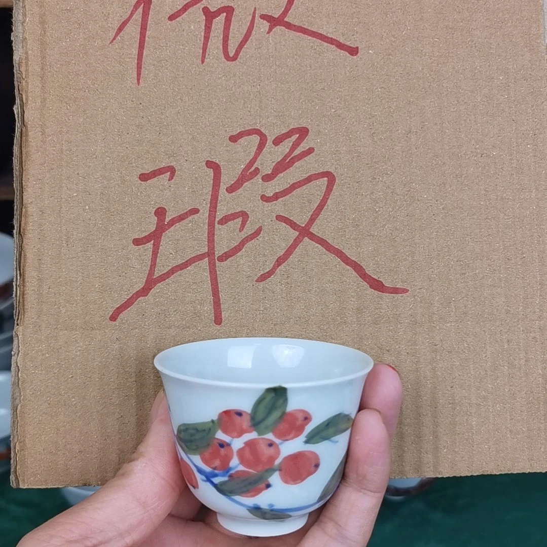 景德镇手工手绘柴窑陶瓷茶器杯