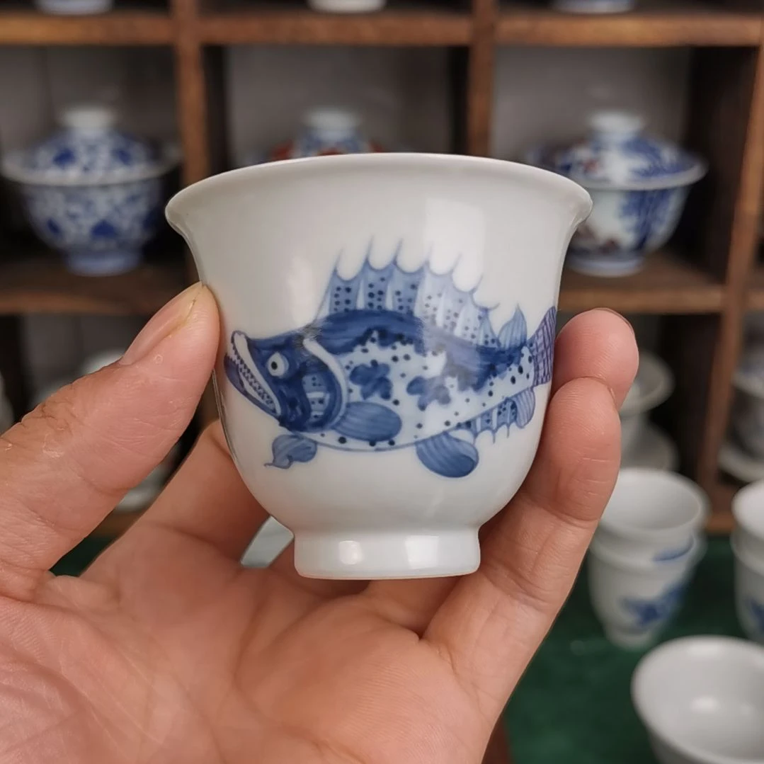 景德镇手工手绘柴窑陶瓷茶器杯