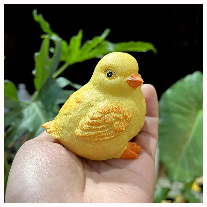 小鸡树脂小动物盆景水池假山阳台盆栽鸭子微景观苔藓摆设花盆动物