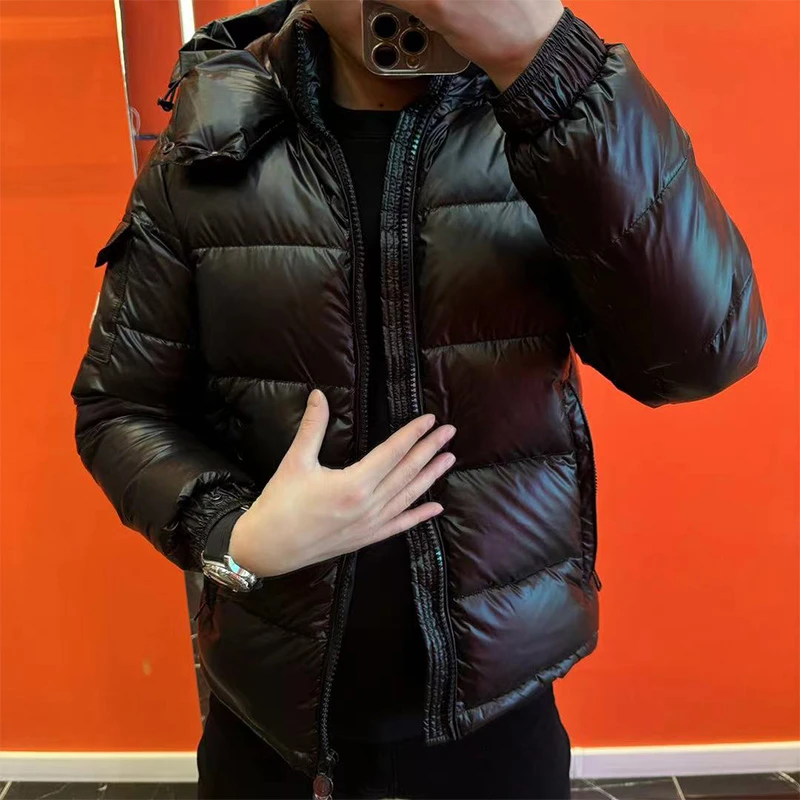 男士潮牌羽绒服冬季欧货时尚潮流加厚保暖上衣情侣款宽松连帽外套