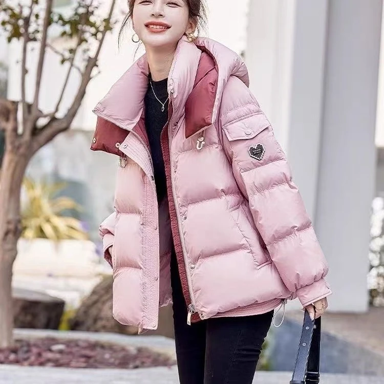 【多多外贸Vi】连帽宽松保暖韩版加厚过冬款棉服短款棉袄外套