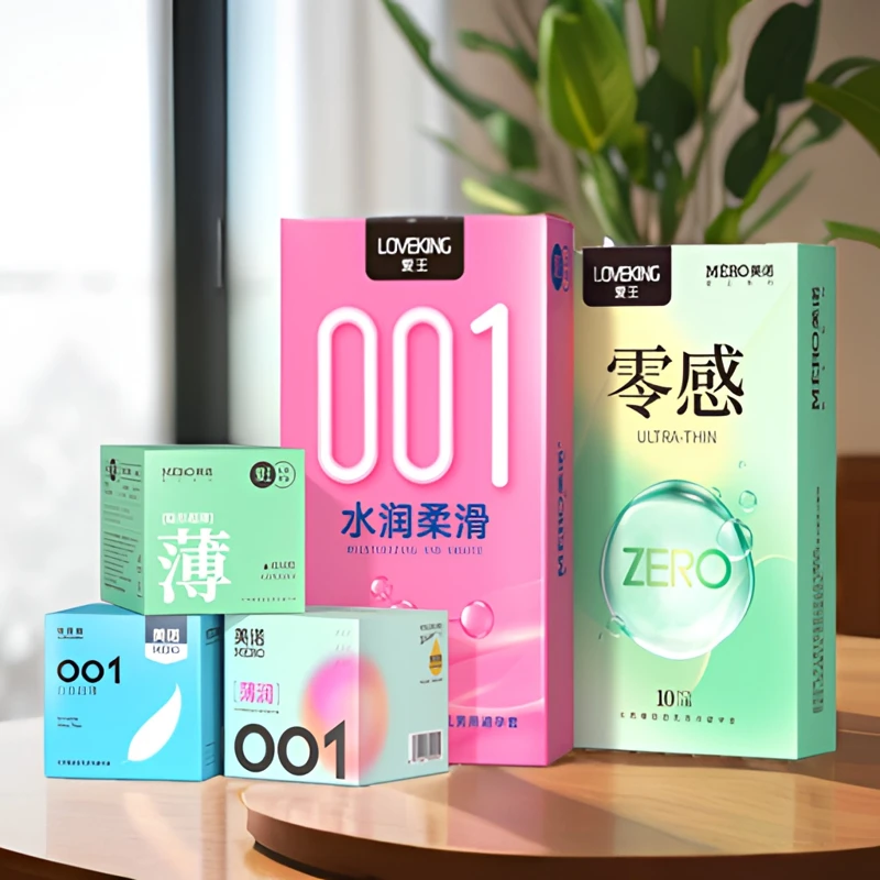 美诺104只001超薄玻尿酸避孕套免洗安全套天然橡胶胶乳男用避孕套