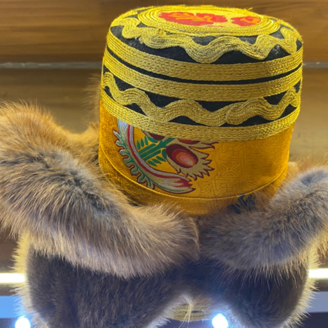 金丝帽三个帽叶传统藏帽