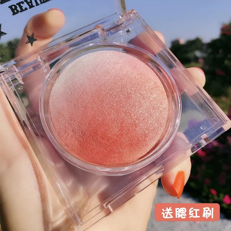 渐变腮红高光珠光眼影一体盘晒红正品定妆ins高级感防水显白日常