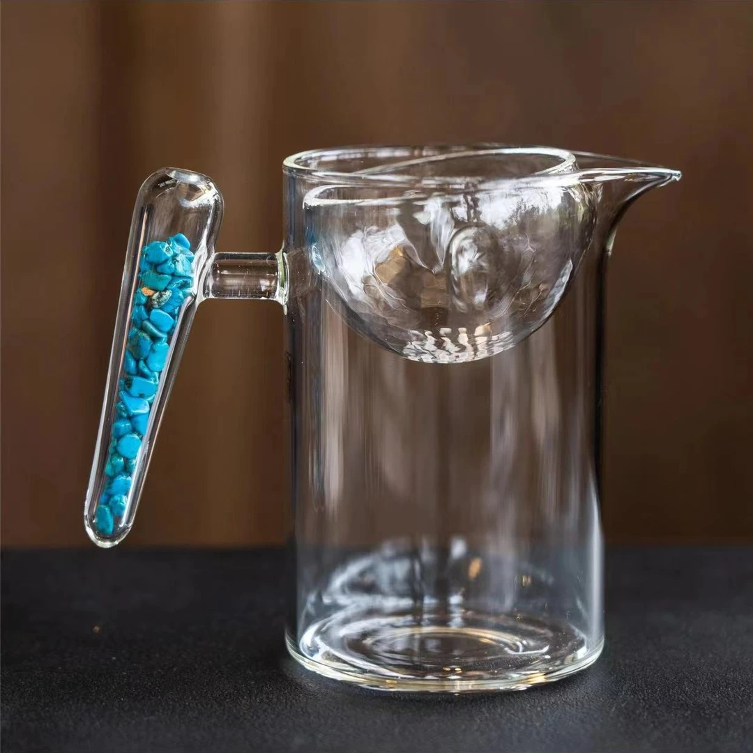 晶焱 半月公杯 玻璃茶具 茶器 高硼硅耐热玻璃 建议：容量350ml