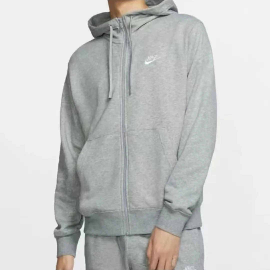 【天津恒隆NK专享】NIKE男子宽松长袖带帽休闲灰色外套BV2649063