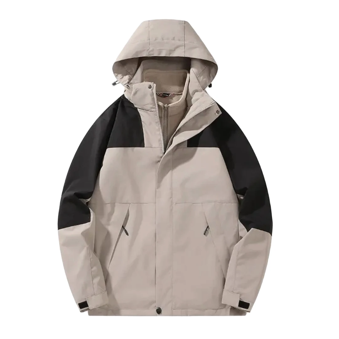 【等主播上库存】户外运动休闲防风防水加绒加厚可拆卸内胆冲锋夹克