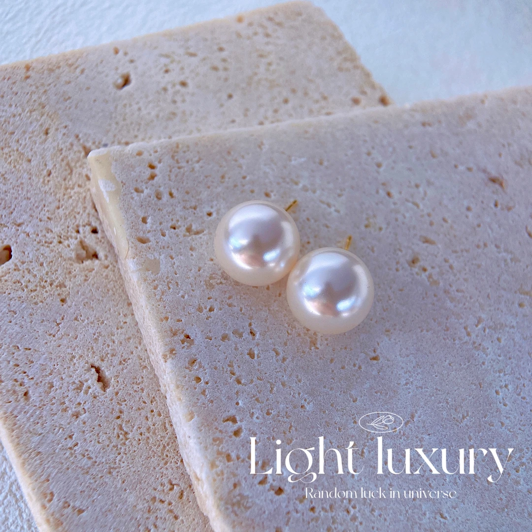 铜合金耳饰 024时尚简约珠珠耳钉14mm