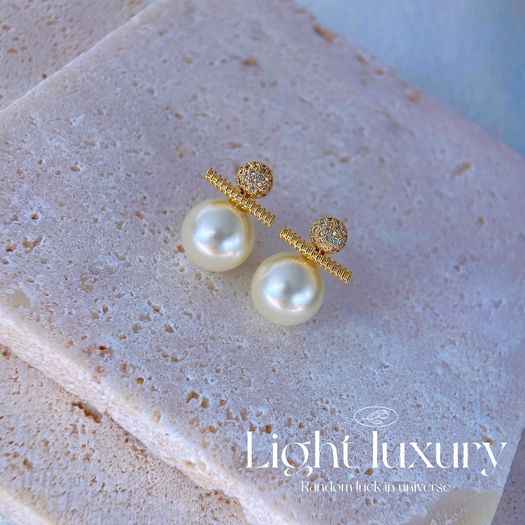 铜合金耳饰 E0076 时尚休闲珠珠耳钉