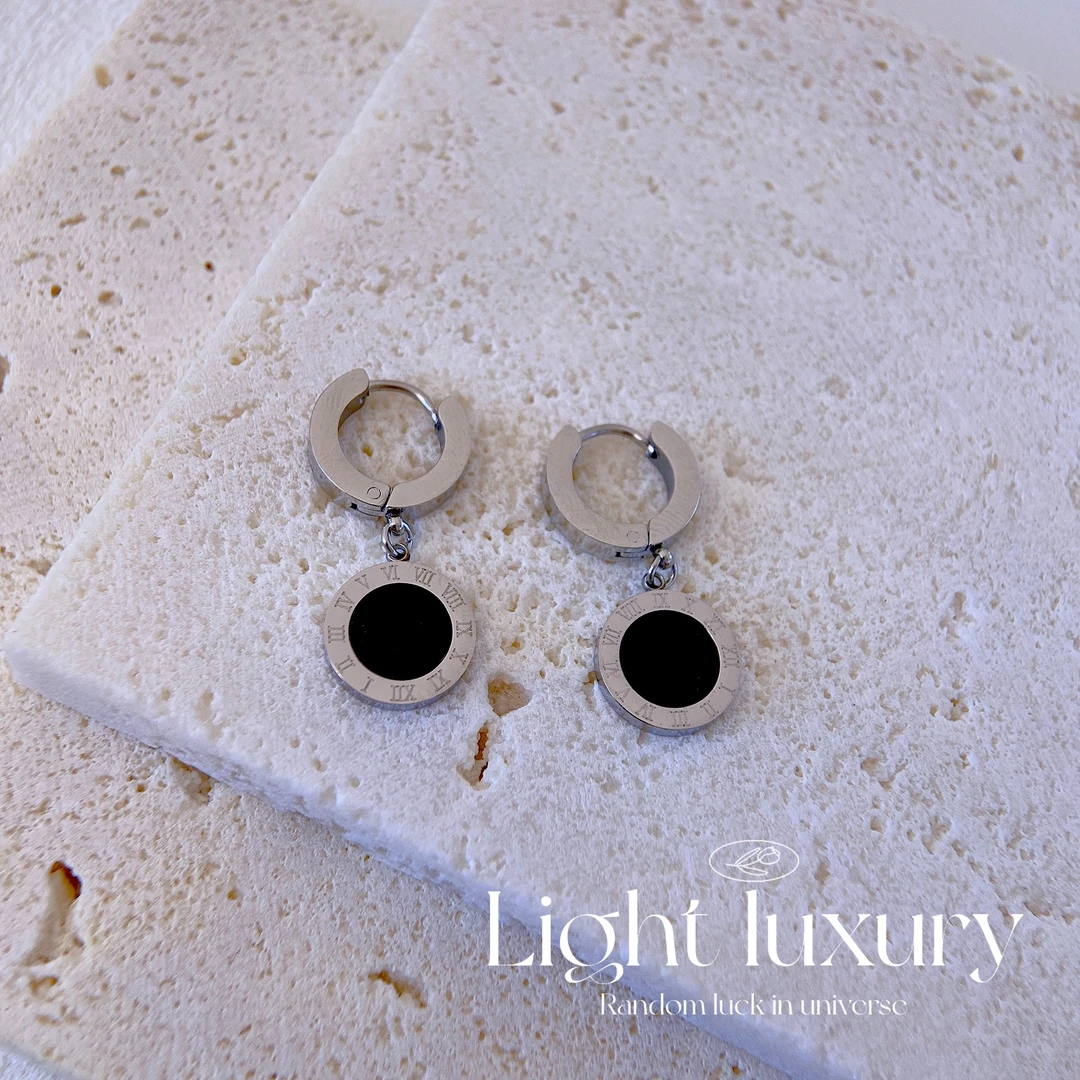 铜合金耳饰 158简约百搭数字耳扣