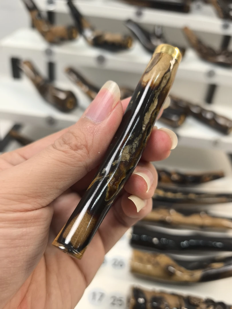 精品活性炭滤芯三合一血柳烟嘴 粗中细拉杆双重过滤海柳烟嘴