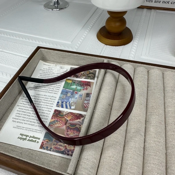 菲妮丝F-910醋酸发箍酒红