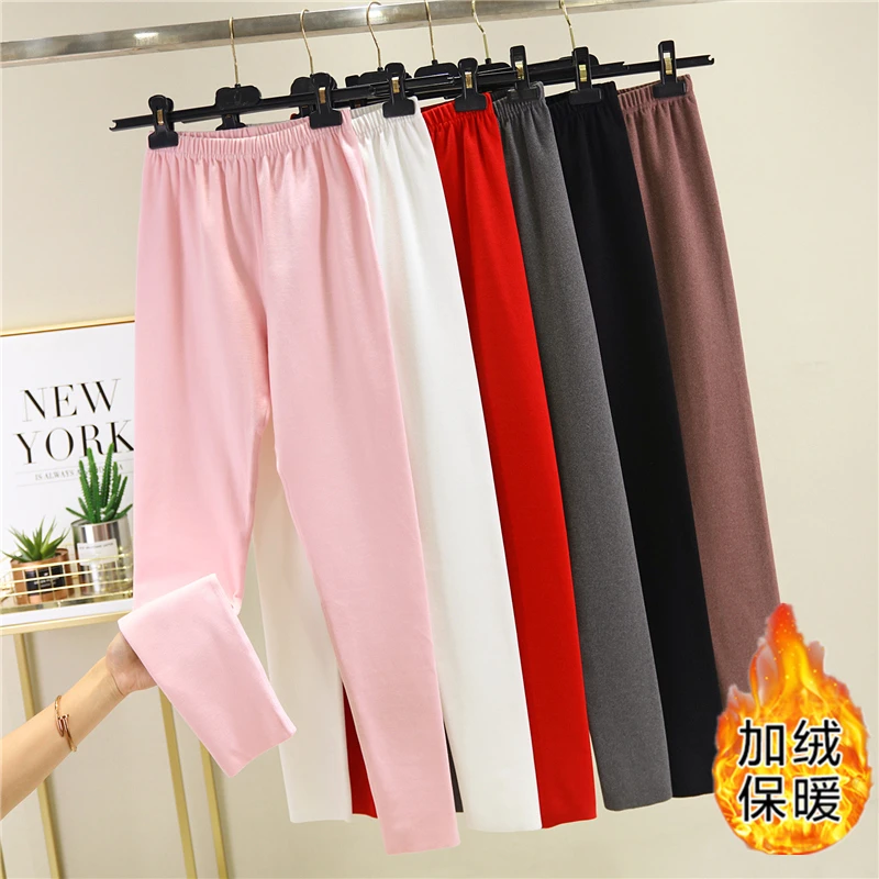 冬天爆款秋冬季加绒德绒自发热打底裤女士无痕秋裤女保暖裤内穿薄