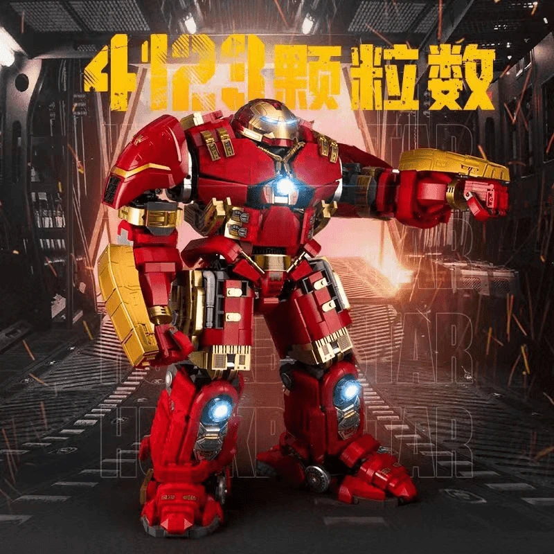 4123颗粒反浩克钢铁侠机甲拼装积木益智解压玩具