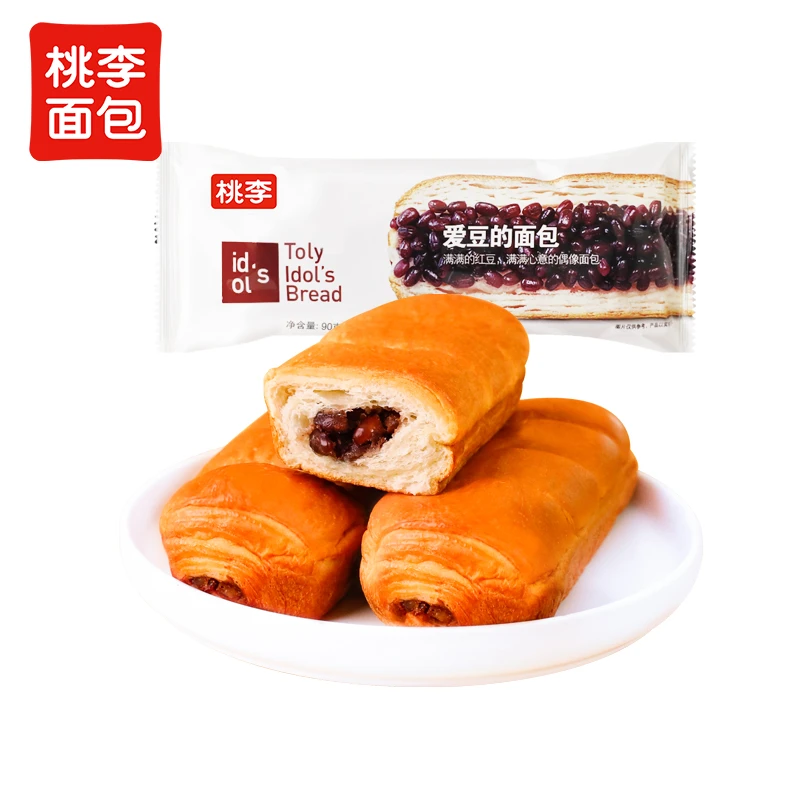 桃李面包 爱豆的面包 90g*5袋/共450g 营养美味口感丰富早餐面包S
