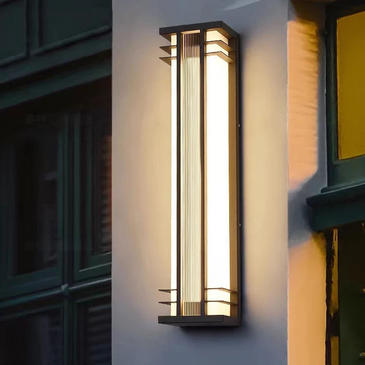 现代简约别墅壁灯花园大门口防水室外太阳能灯不锈钢户外外墙灯