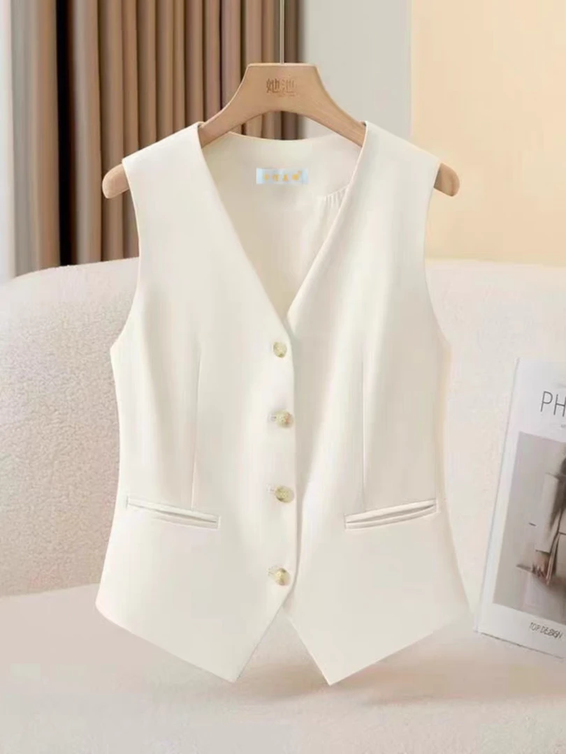 西装马甲女设计感小众2025春秋新款上衣显瘦高端背心外搭无袖马夹