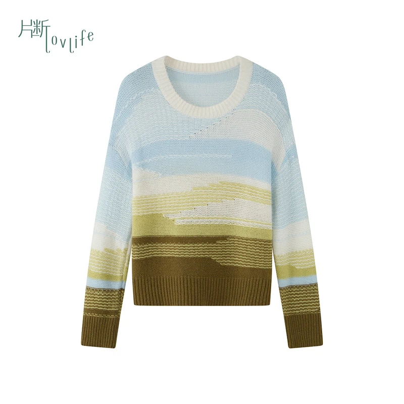 片断毛针织衫P3A340022M01