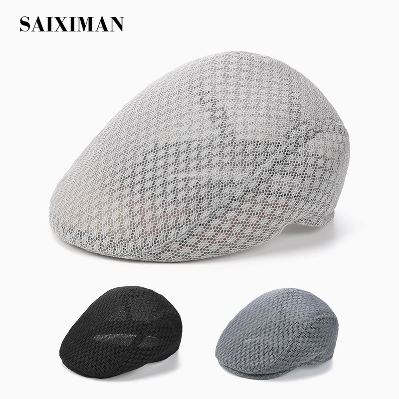 帽子男中老年人爸爸老头爷爷春夏季透气网眼鸭舌帽时尚薄款前进帽