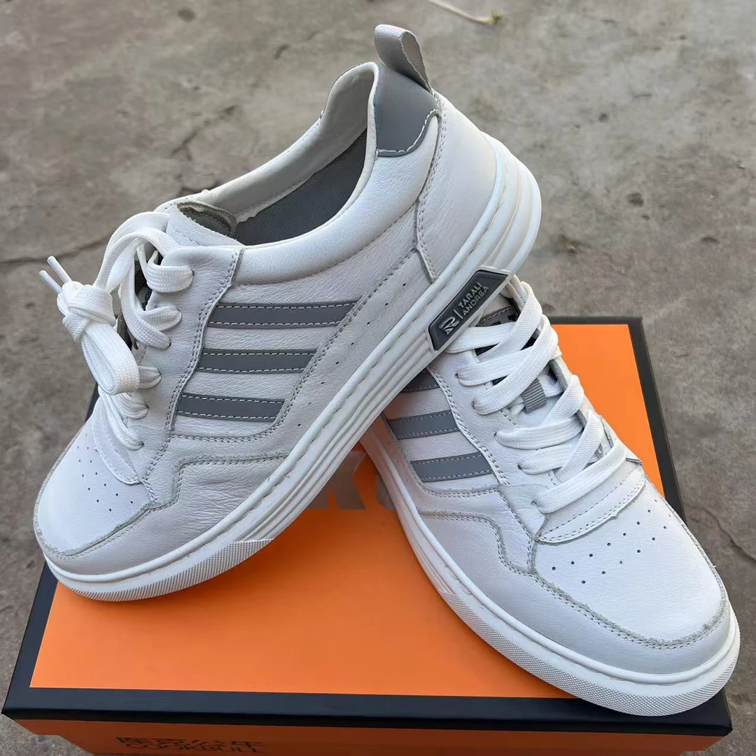 运动休闲鞋男士板鞋白色舒适时尚百搭透气潮流低帮四季款