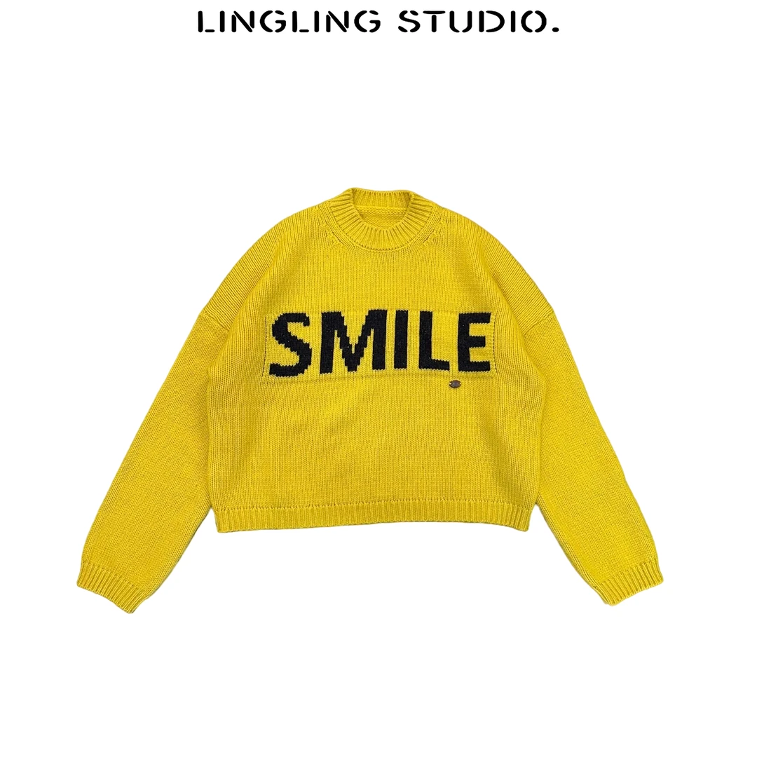 全绵羊毛-零零『微微笑』2024秋冬经典减龄针织套头毛衣4110903