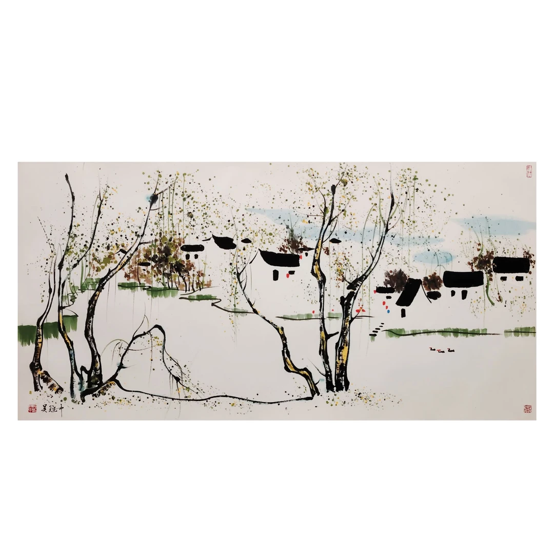 11.5 吴冠中 山水 出版 137*70 笔墨春秋P539