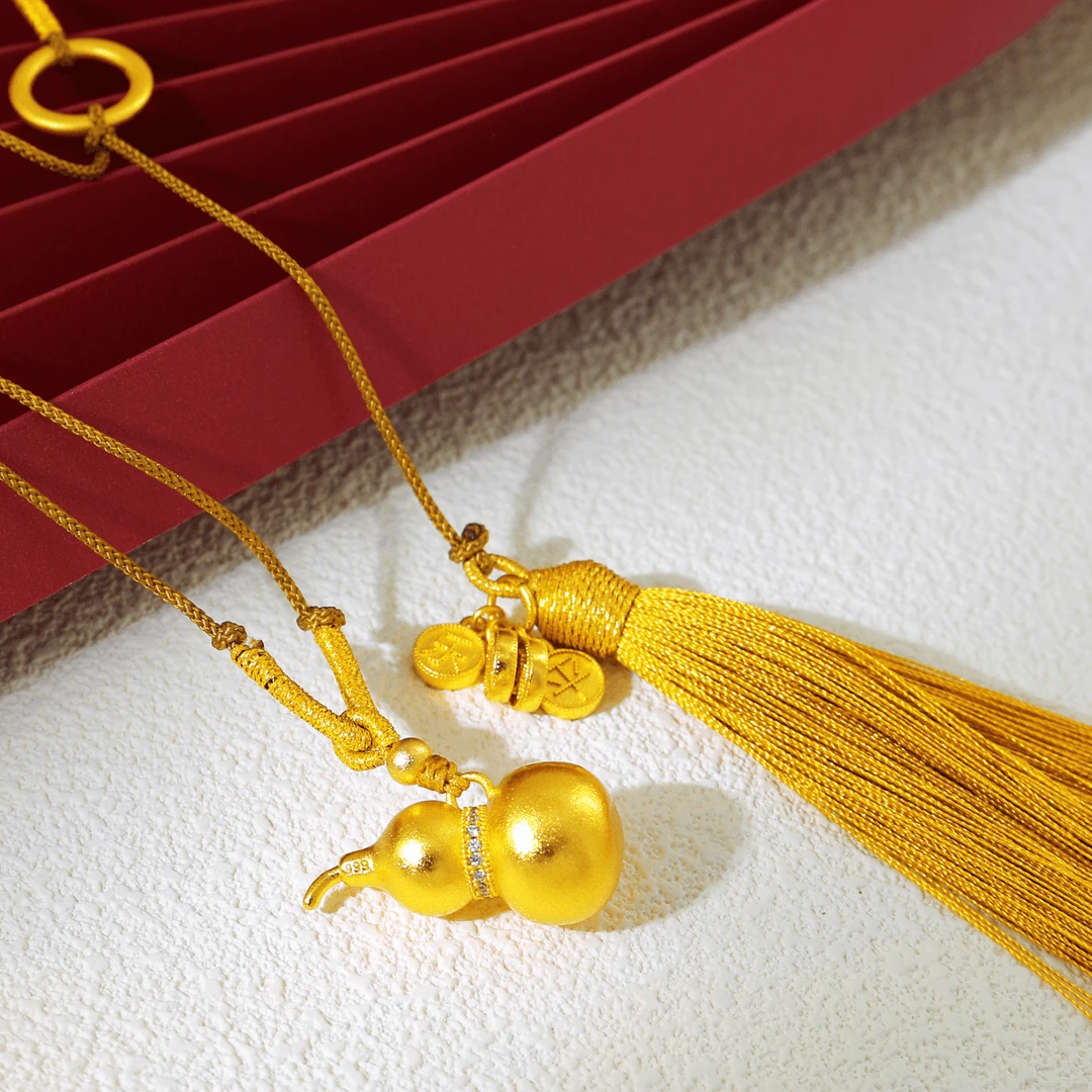 铜合金吊坠 葫芦吊坠编织流苏款