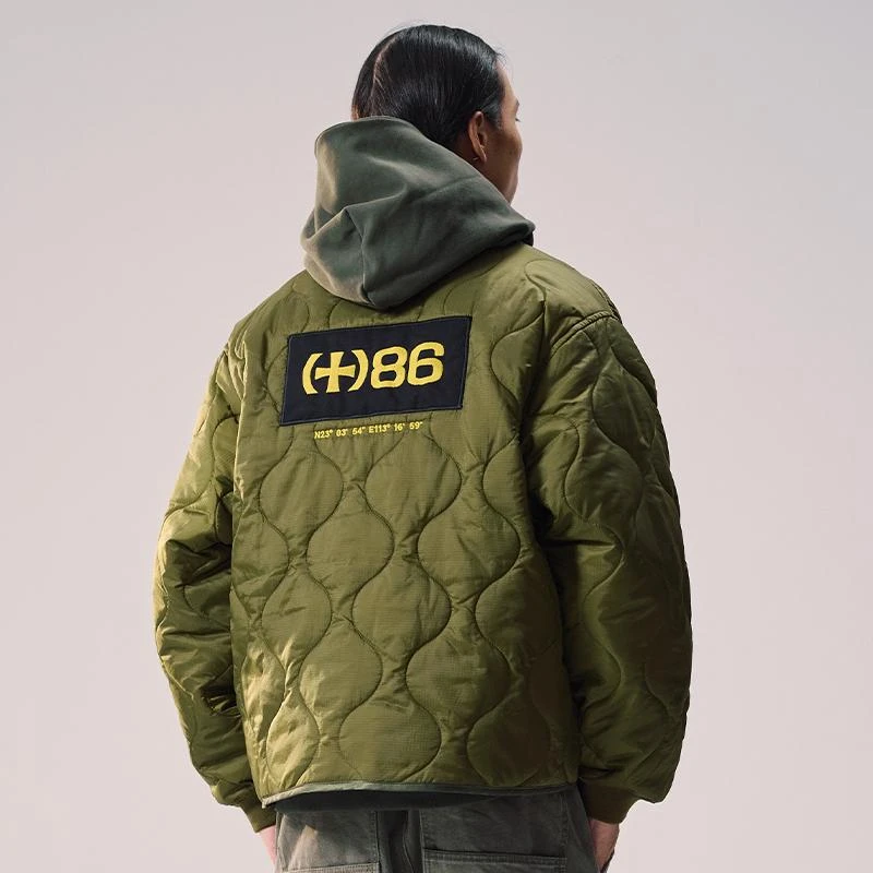 Remedy 2024秋冬新款国潮刺绣加棉外套美式潮牌宽松休闲夹克男女