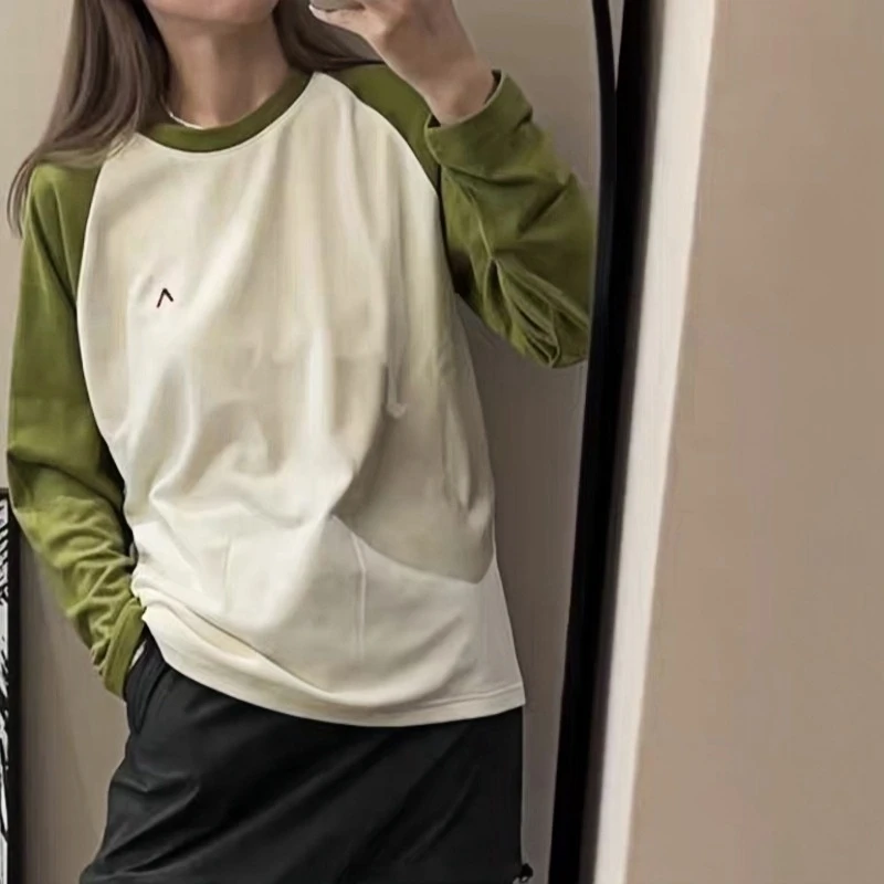 【BOSS&JOE】秋季软糯显瘦拼色磨毛百搭T恤打底衫N103