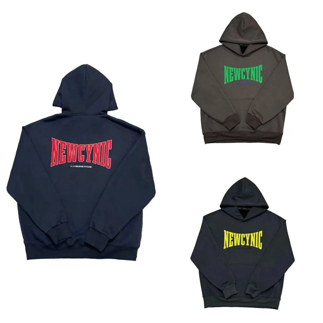 [XJ。]蓝灰卡三色彩印字母加绒保暖奥粒绒时尚百搭儿童卫衣（暖暖）