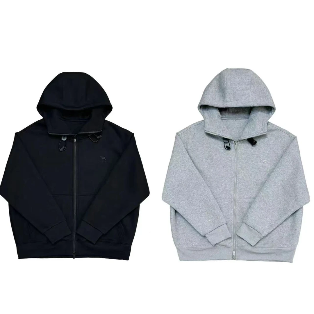 [X]黑色刺绣时尚简约潮流宽松儿童拉链戴帽加厚外套（暖暖冬日）