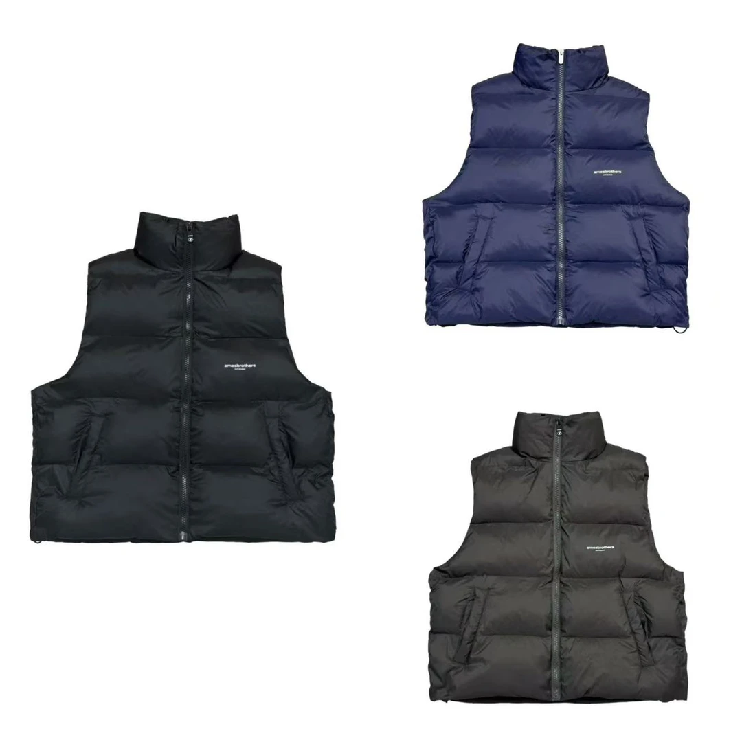 [X]黑灰蓝五色简约字母加棉保暖时尚百搭儿童立领马甲（暖暖冬日