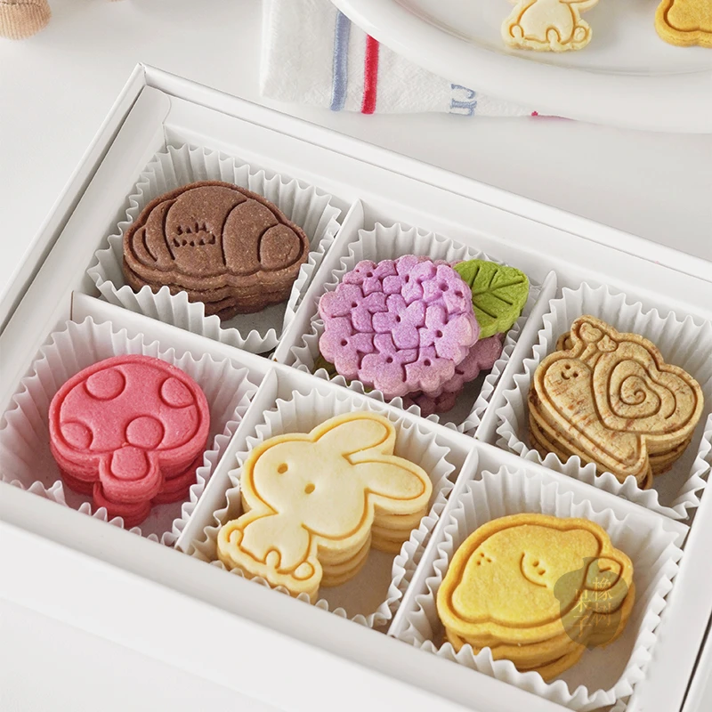 笑脸柠檬宝宝辅食模具 卡通兔子水果可颂蘑菇蜗牛diy馒头饼干模具
