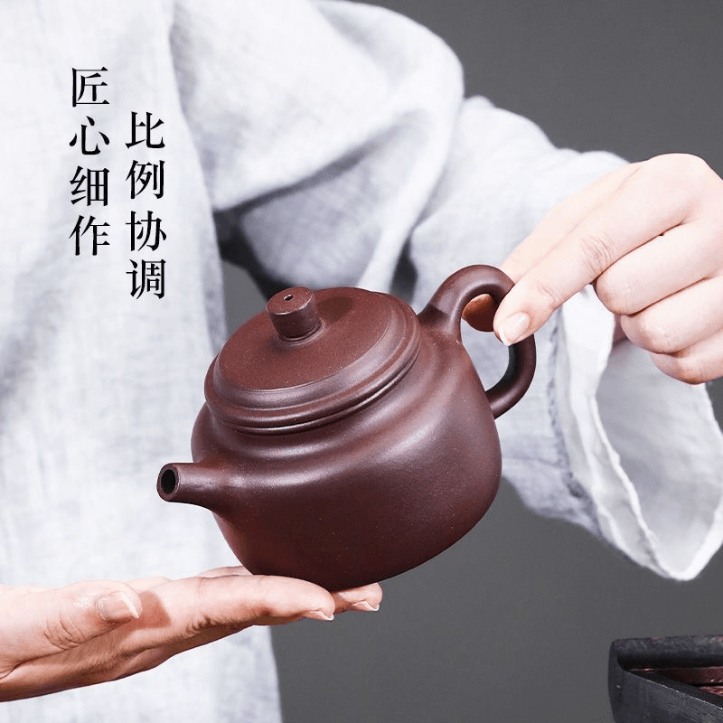 亏本（限购1单）补贴福利~宜兴原矿紫砂壶老紫泥德钟壶高档家用