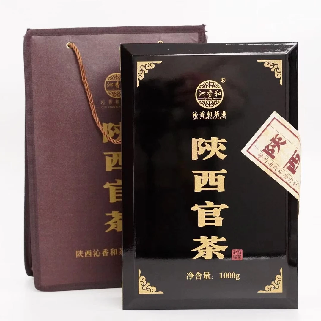 qinxianghe/沁香和泾阳茯茶陕西官茶【金花茯砖】木盒装藏品1000g